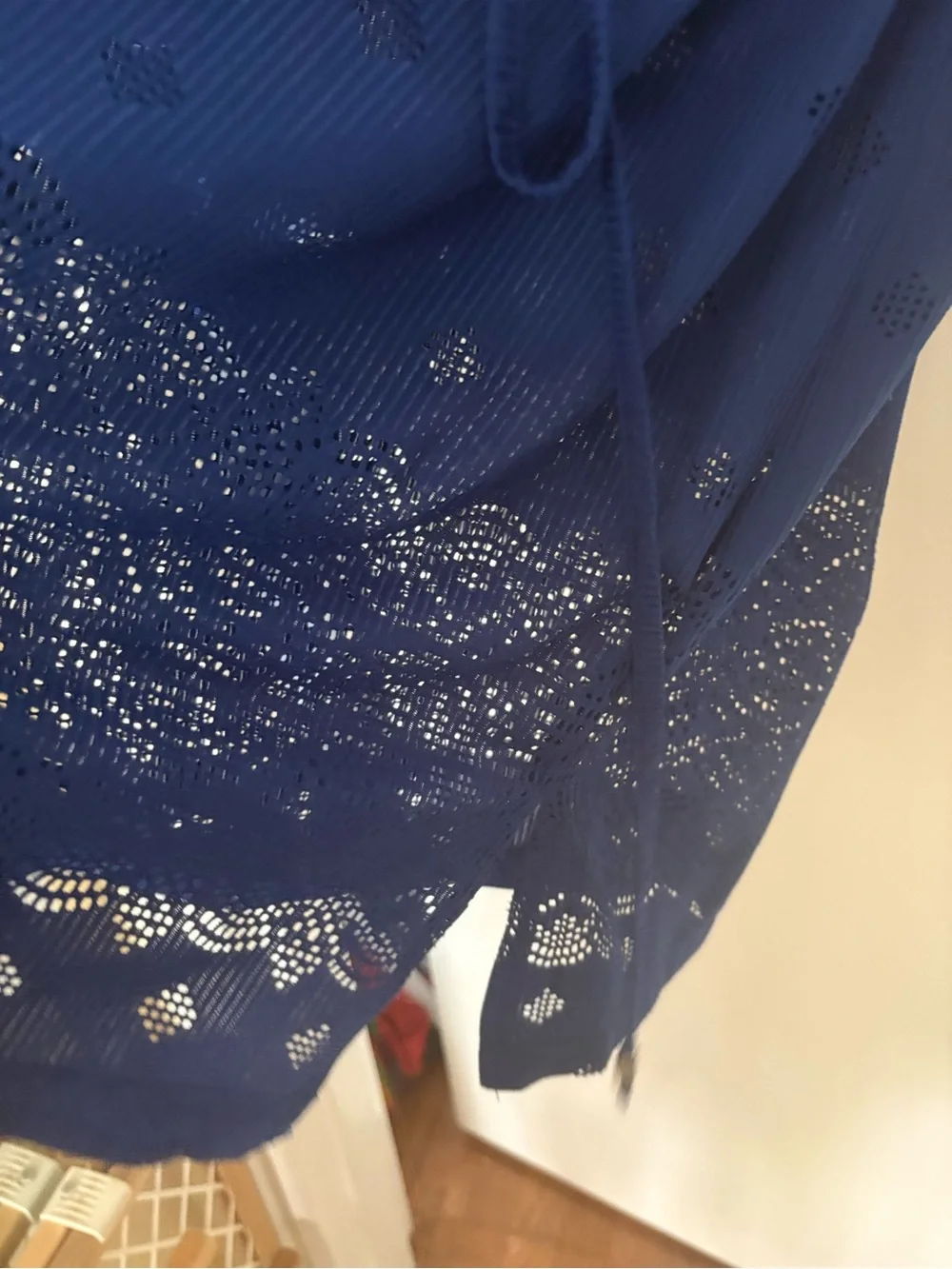 Dotti Navy Crochet Drawstring Swim Coverup